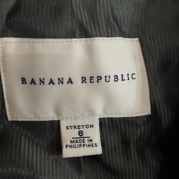 Banana Republic Stretch black blazer Size 8 Business Career Office Old Money - Picture 4 of 9